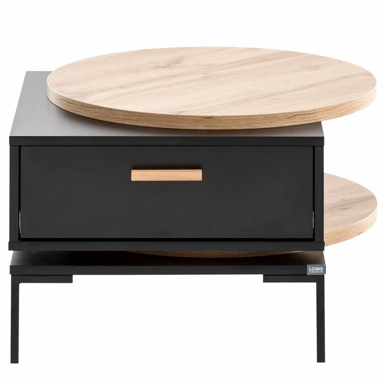 Loftscape Schildmeyer Table Basse Looks I – Noir / Imitation Chêne
