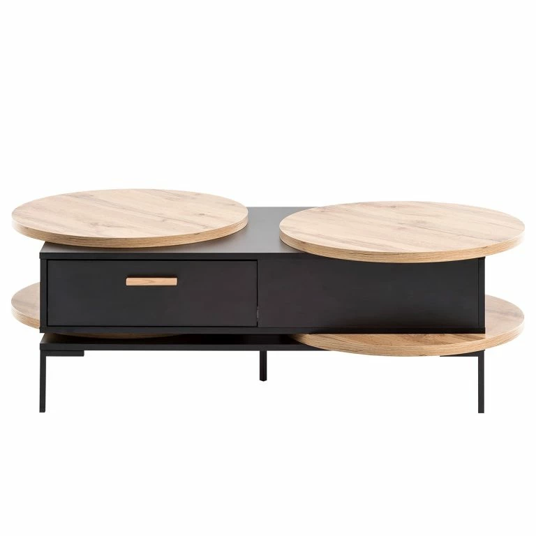 Loftscape Schildmeyer Table Basse Looks II – Noir / Imitation Chêne