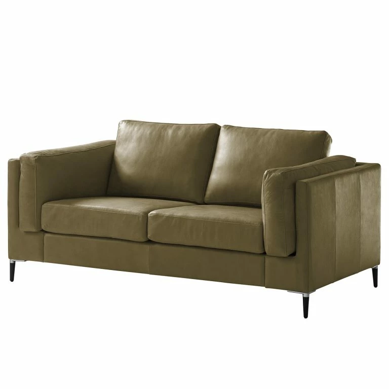 loftscape Studio Copenhagen 2 places Canapé COSO Classic+ – Cuir véritable Taru : Vert olive – Noir