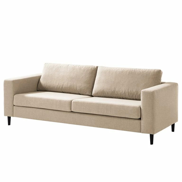 loftscape Studio Copenhagen 3 places Canapé COSO Classic – Tissu Milan : Beige – Hêtre