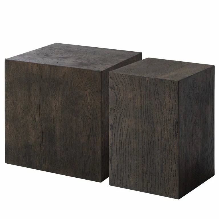loftscape Studio Copenhagen Bouts de canapé Cubus I (lot de 2) – Chêne noir