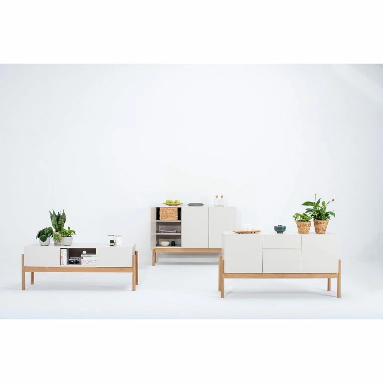 Loftscape Studio Copenhagen Buffet Haut Cooby – Blanc / Chêne