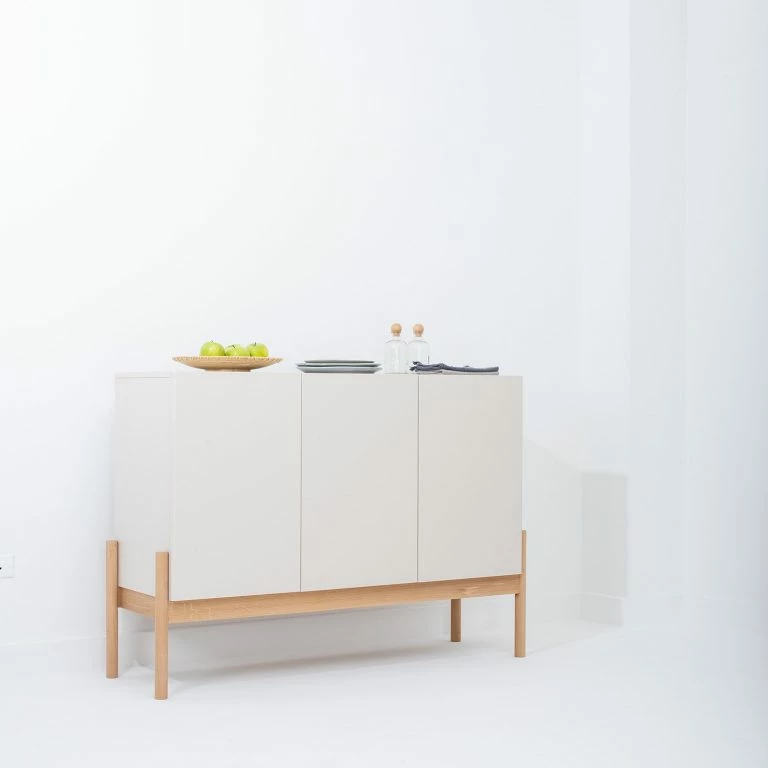 Loftscape Studio Copenhagen Buffet Haut Cooby – Blanc / Chêne
