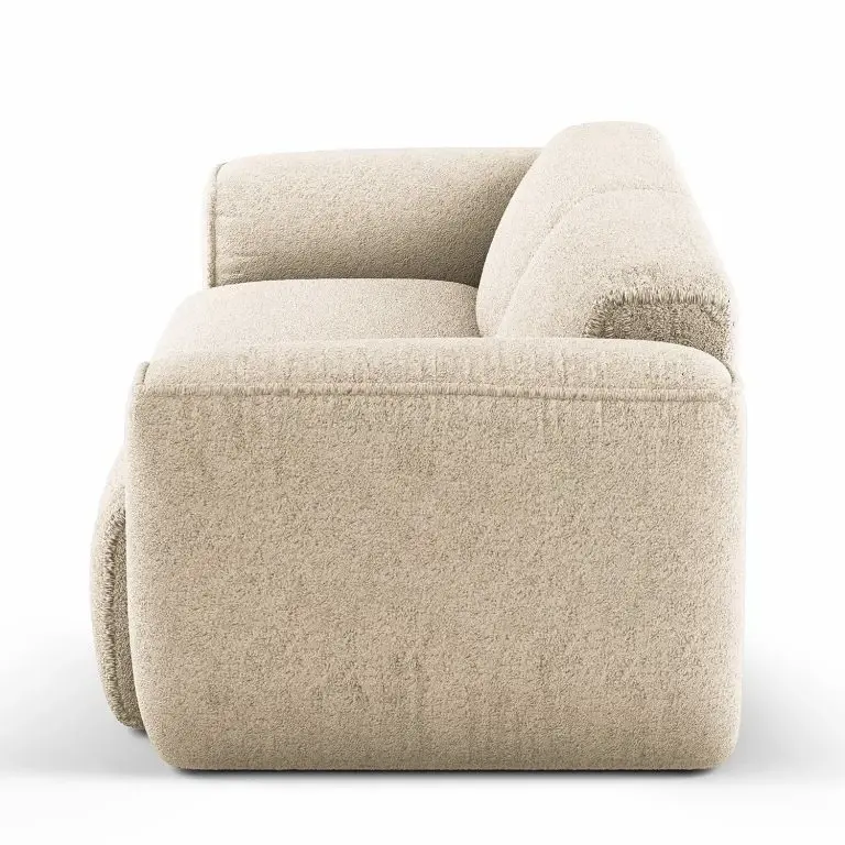 Loftscape Studio Copenhagen Canapé 3 Places HUDSON – Bouclé Tissu Bony: Beige