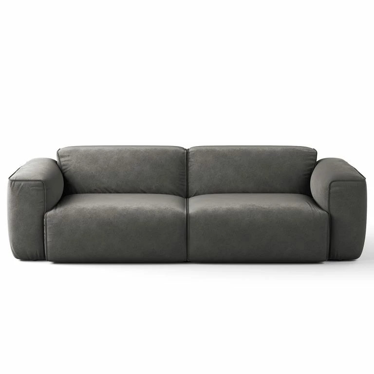 Loftscape Studio Copenhagen Canapé 3 Places HUDSON – Microfibre Teda: Gris Foncé