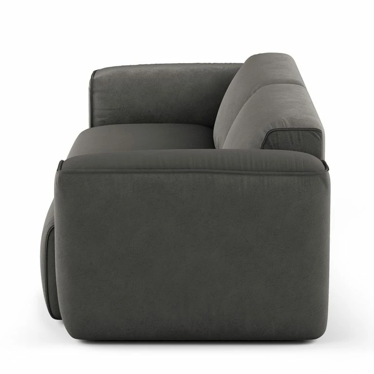 Loftscape Studio Copenhagen Canapé 3 Places HUDSON – Microfibre Teda: Gris Foncé