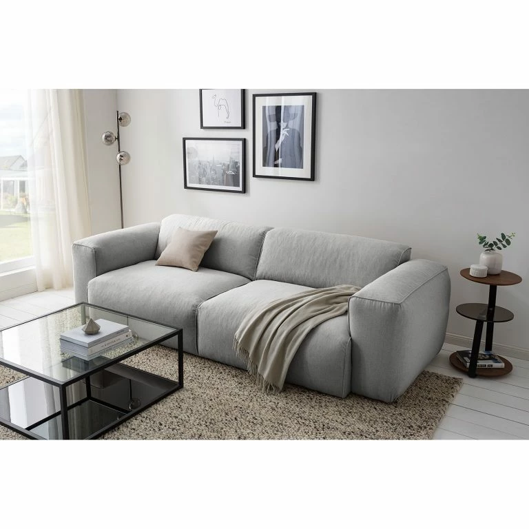 Loftscape Studio Copenhagen Canapé 3 Places HUDSON – Tissu Saia: Gris Clair