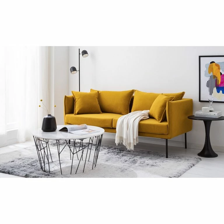 Loftscape Studio Copenhagen Canapé Bayboro Tissu (2 5 Places) – Moutarde