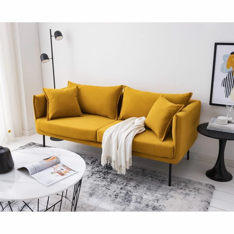 Loftscape Studio Copenhagen Canapé Bayboro Tissu (2 5 Places) – Moutarde