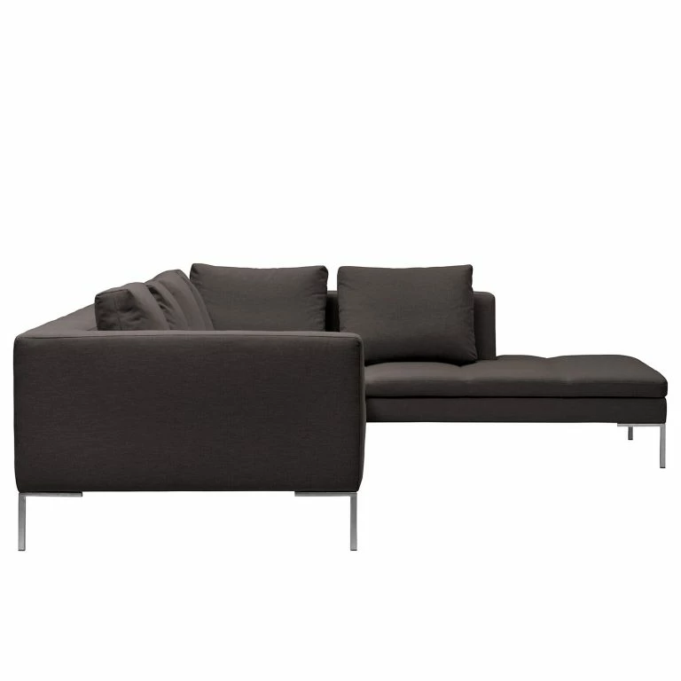 Loftscape Studio Copenhagen Canapé D’angle Madison I – Tissu Anda II : Anthracite – Largeur : 319 Cm – Méridienne Longue à Droite (vue De Face)