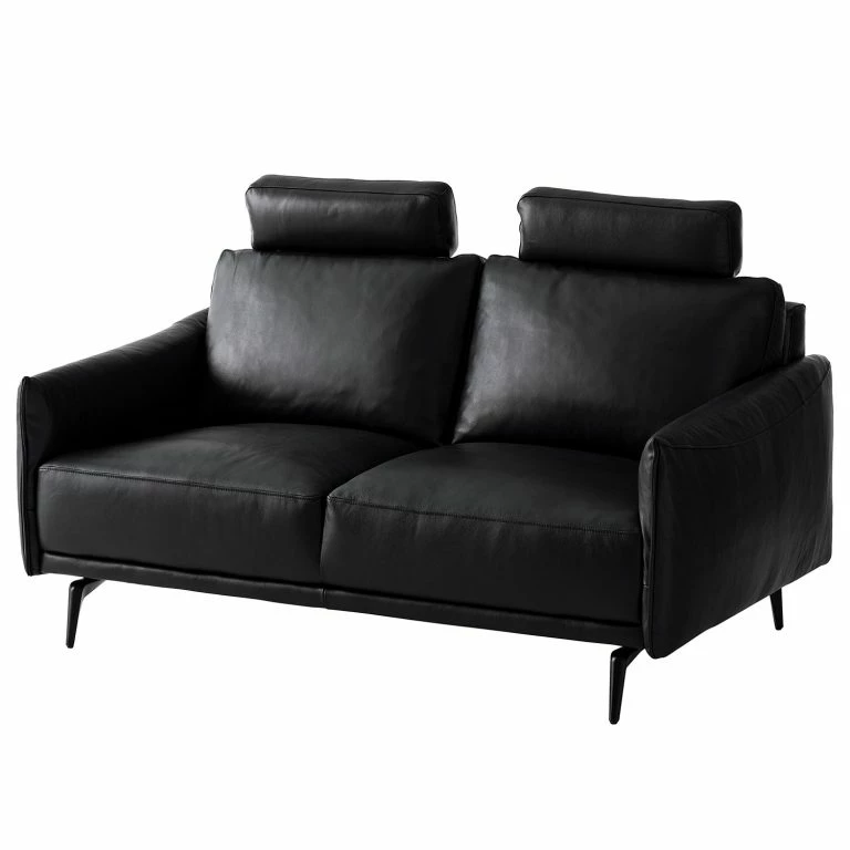 Loftscape Studio Copenhagen Canapé Harlev (2 Places) – Cuir Véritable – Noir