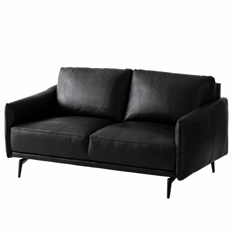 loftscape Studio Copenhagen Canapé Harlev (2 places) – Cuir véritable – Noir