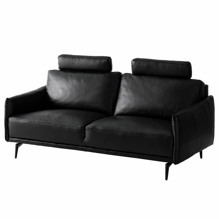 Loftscape Studio Copenhagen Canapé Harlev (3 Places) – Cuir Véritable – Noir