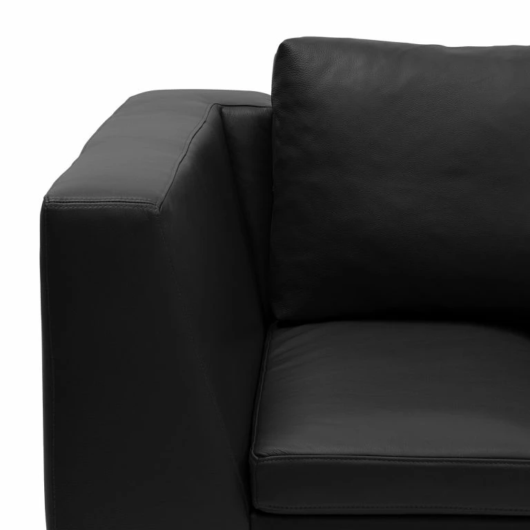 Loftscape Studio Copenhagen Canapé Madison (3 Places) – Cuir Véritable Neka : Noir