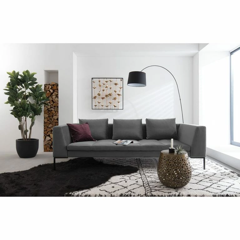 Loftscape Studio Copenhagen Canapé Madison (3-Sitzer) – Velours Shyla: Gris