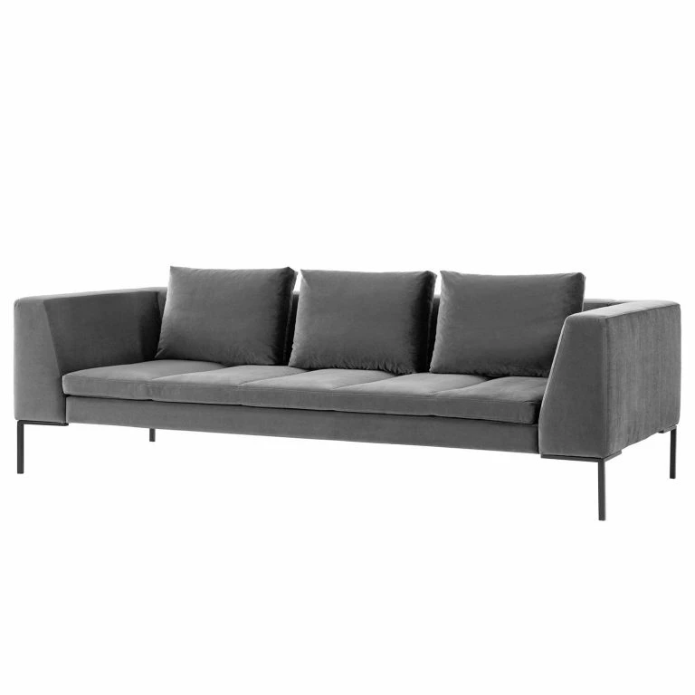 loftscape Studio Copenhagen Canapé Madison (3-Sitzer) – Velours Shyla: Gris