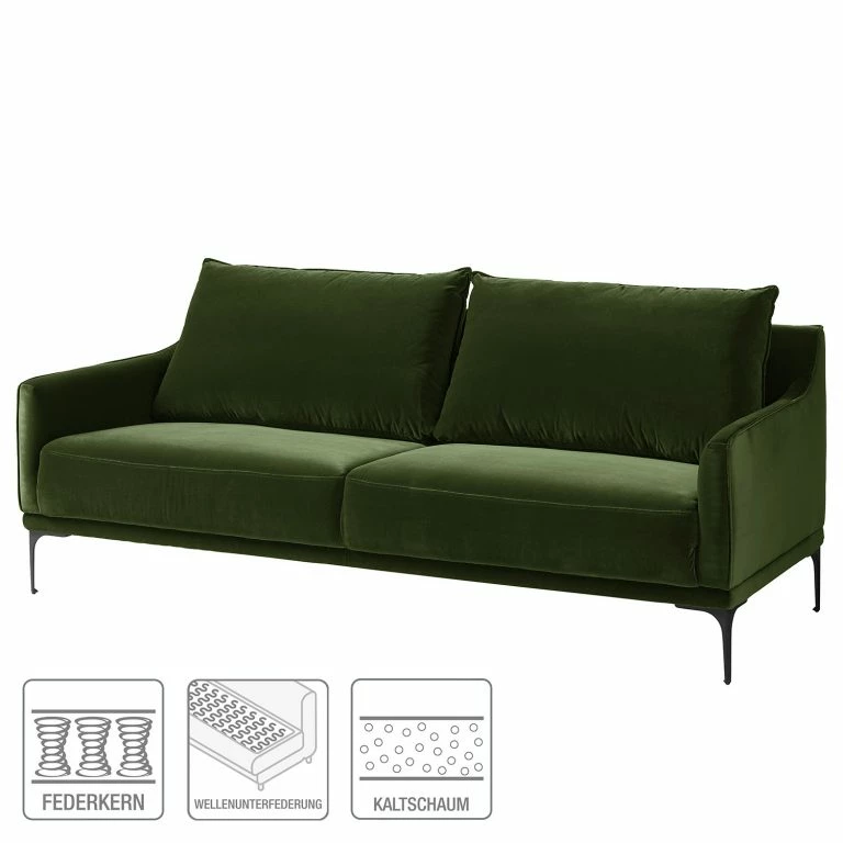 Loftscape Studio Copenhagen Canapé Pouch (3 Places) – Velours – Vert Foncé
