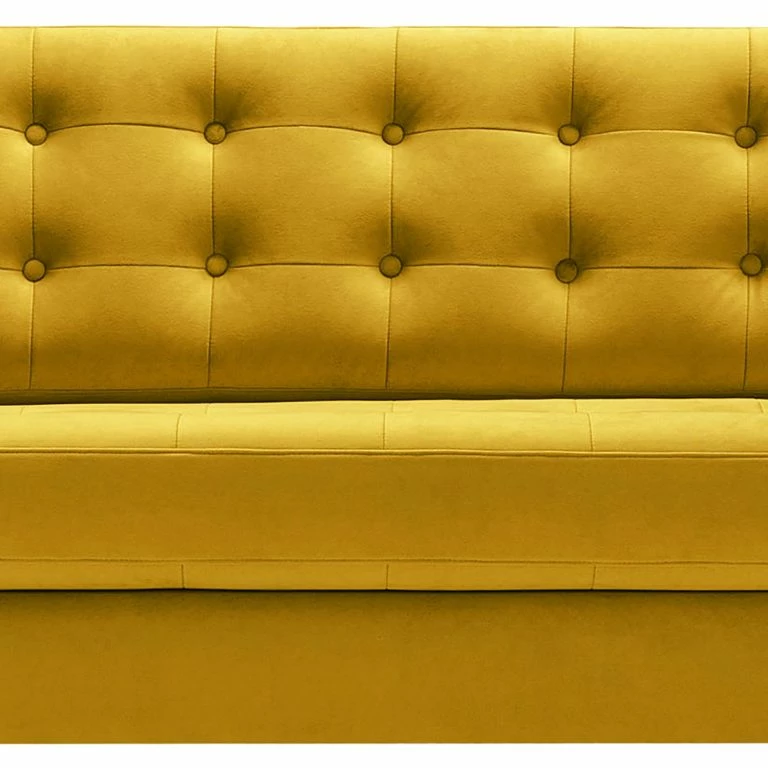 Loftscape Studio Copenhagen Canapé Powder (3 Places) – Velours Houki: Jaune Moutarde – Noir