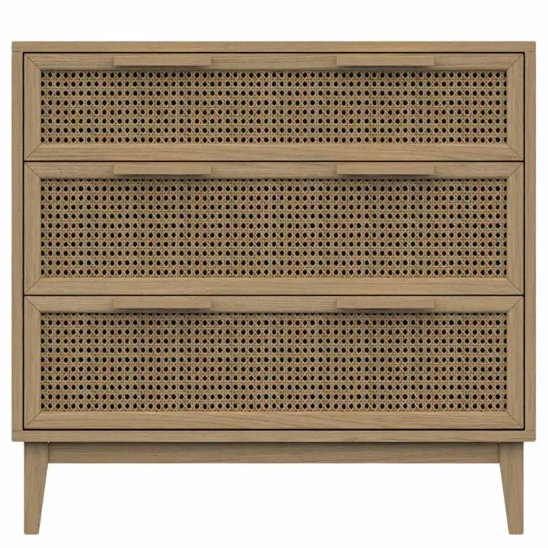 Loftscape Studio Copenhagen Commode Canee I – Cannage / Placage En Bois Véritable – Chêne