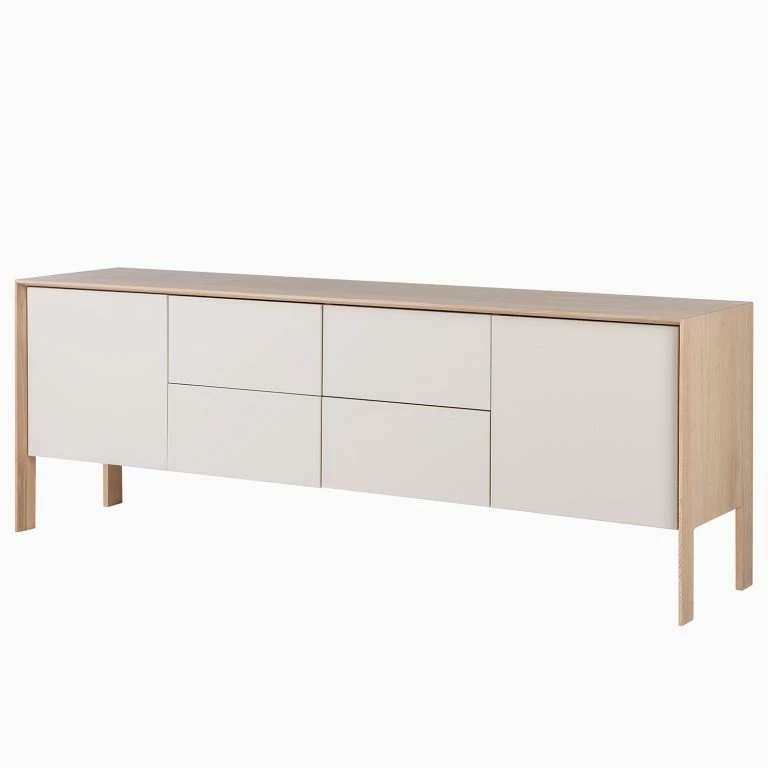 loftscape Studio Copenhagen Enfilade Maayka II – Partiellement en chêne massif – Blanc / Chêne clair