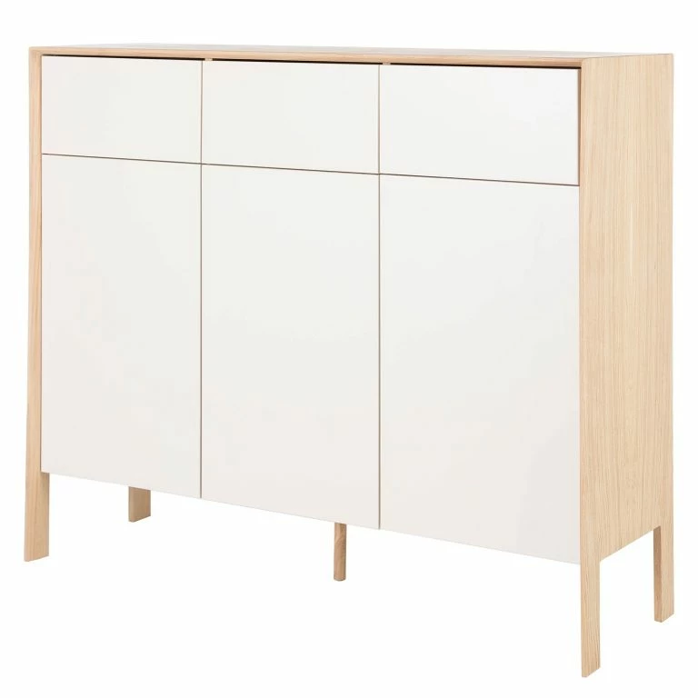 loftscape Studio Copenhagen Enfilade Maayka III – Partiellement en chêne massif – Blanc / Chêne clair
