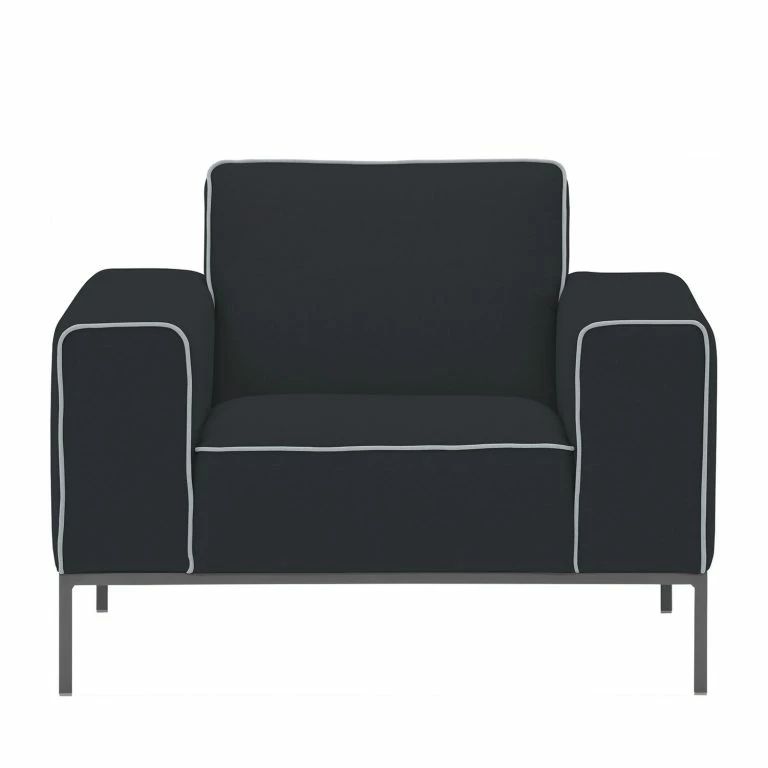 Loftscape Studio Copenhagen Fauteuil Ampio Duo Tissu – Tissu Floreana : Anthracite – Gris