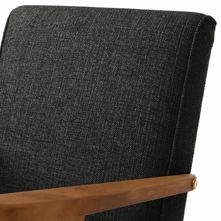 Loftscape Studio Copenhagen Fauteuil Auklet – Tissu – Tissu Anait: Noir – Hêtre Clair