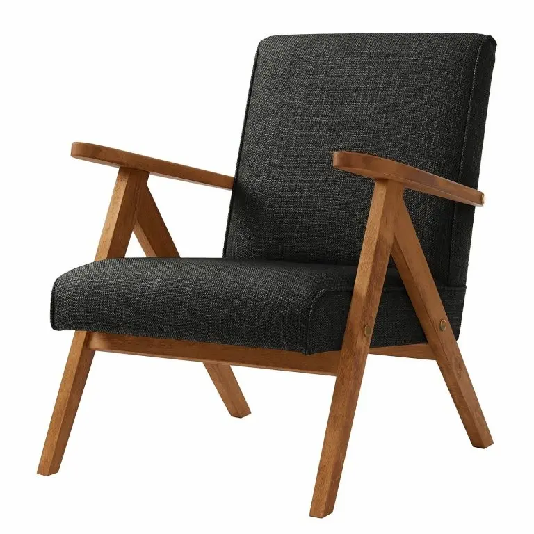 loftscape Studio Copenhagen Fauteuil Auklet – Tissu – Tissu Anait: Noir – Hêtre clair