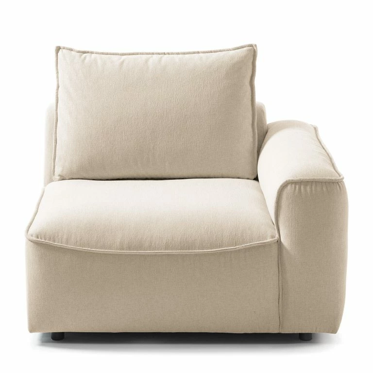 Loftscape Studio Copenhagen Fauteuil Buckley I – Tissu Saia: Beige – Accoudoir Monté à Droite (vu De Face)