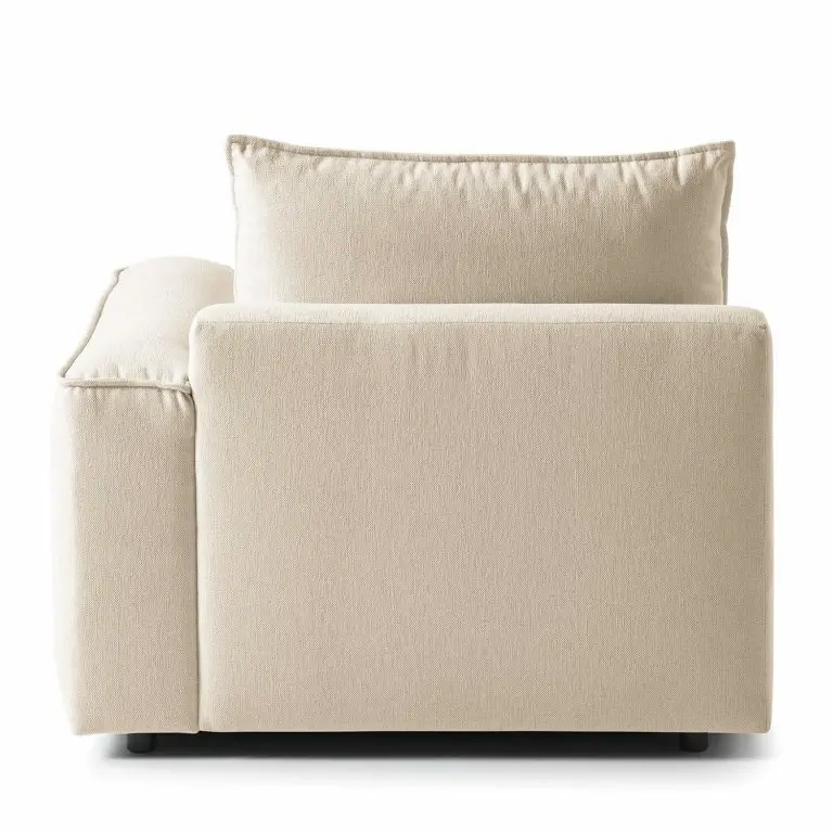 Loftscape Studio Copenhagen Fauteuil Buckley I – Tissu Saia: Beige – Accoudoir Monté à Droite (vu De Face)
