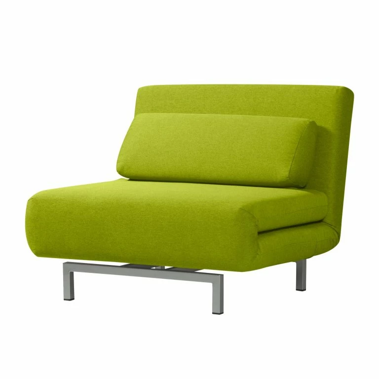 loftscape Studio Copenhagen Fauteuil convertible Copperfield Tissu – Tissu Zahira : Citron vert