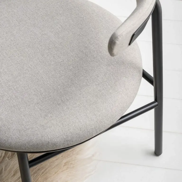 Loftscape Studio Copenhagen Fauteuil De Jardin Embi – Tissu / Métal – Gris / Noir