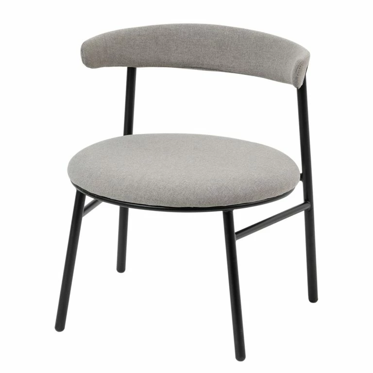 loftscape Studio Copenhagen Fauteuil de jardin Embi – Tissu / Métal – Gris / Noir