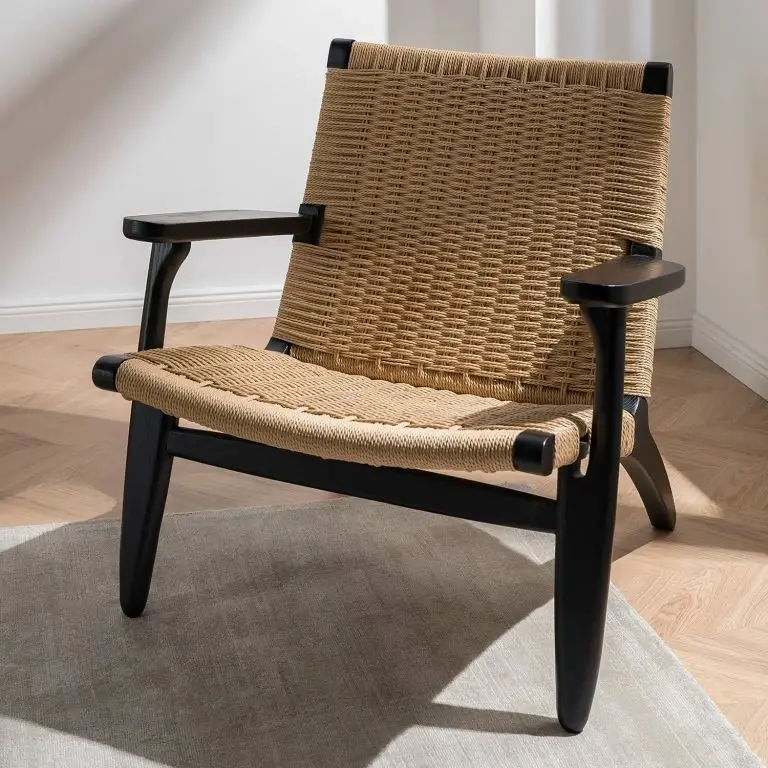 Loftscape Studio Copenhagen Fauteuil De Jardin Emeli – Corde / Frêne Massif – Corde Naturelle / Frêne