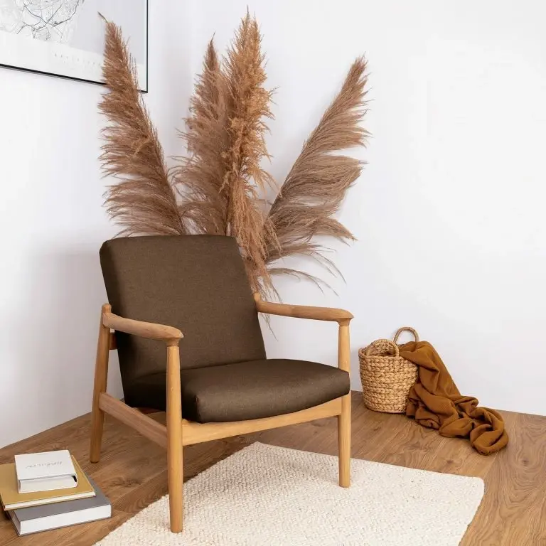 Loftscape Studio Copenhagen Fauteuil Froid – Tissu – Tissu Baca: Marron – Chêne Clair