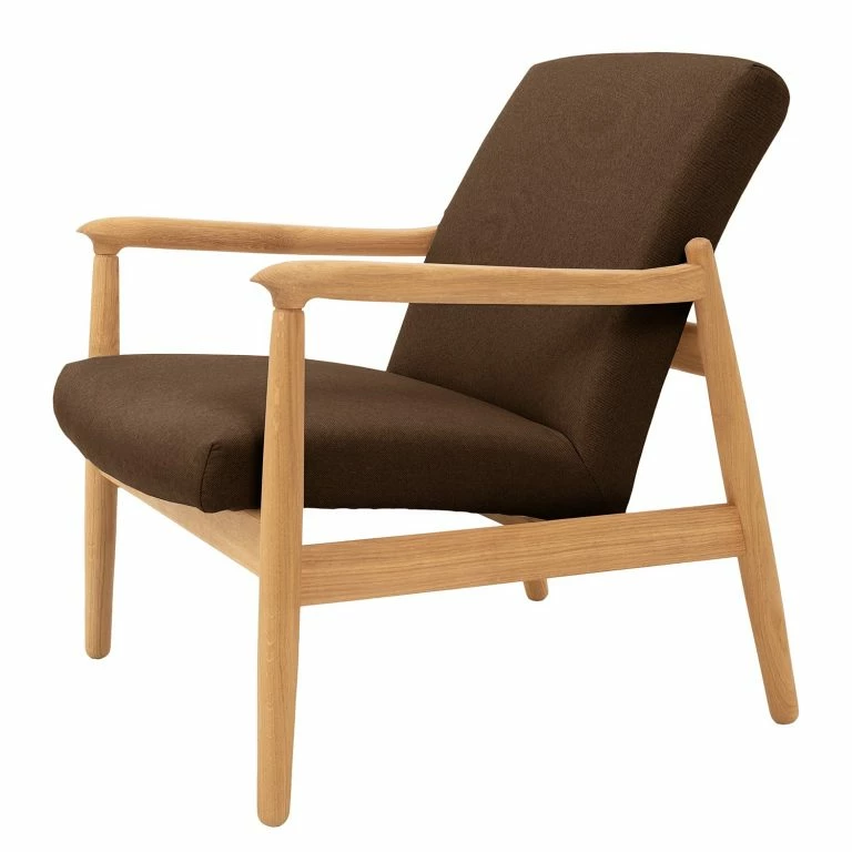 loftscape Studio Copenhagen Fauteuil Froid – Tissu – Tissu Baca: Marron – Chêne clair