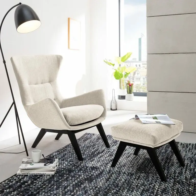 Loftscape Studio Copenhagen Fauteuil Hepburn I – Tissu Saia: Beige – Noir