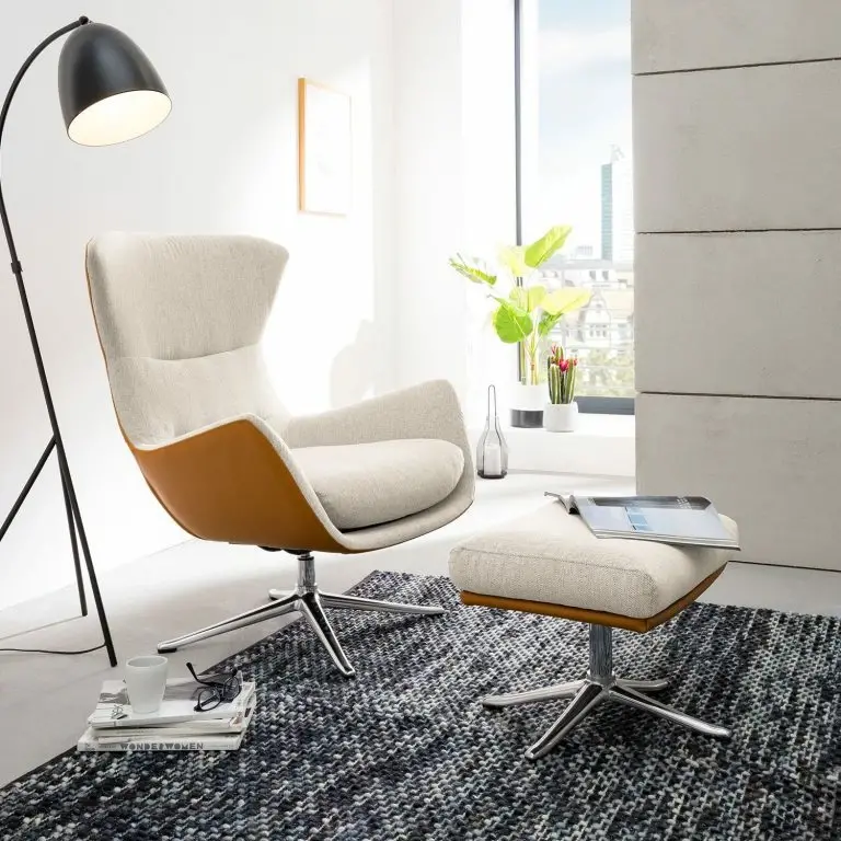Loftscape Studio Copenhagen Fauteuil Hepburn III – Beige / Cognac – Chrome Brillant