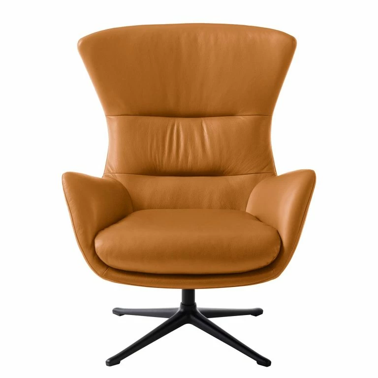 Loftscape Studio Copenhagen Fauteuil Hepburn III – Cuir Véritable Neka : Cognac – Noir