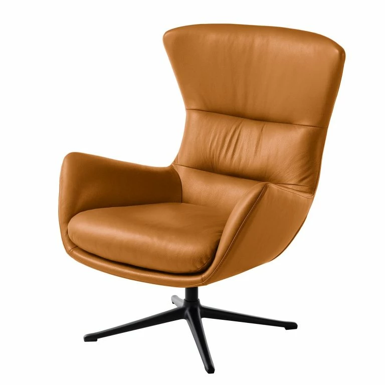 loftscape Studio Copenhagen Fauteuil Hepburn III – Cuir véritable Neka : Cognac – Noir