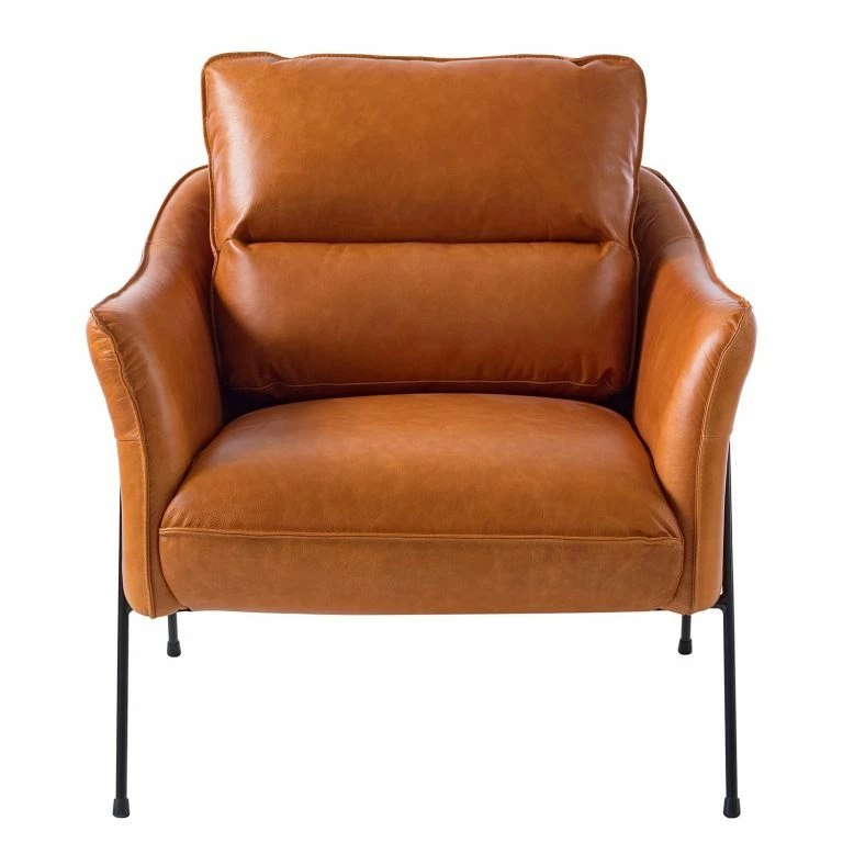 Loftscape Studio Copenhagen Fauteuil Knokke I – Cuir Véritable – Cognac