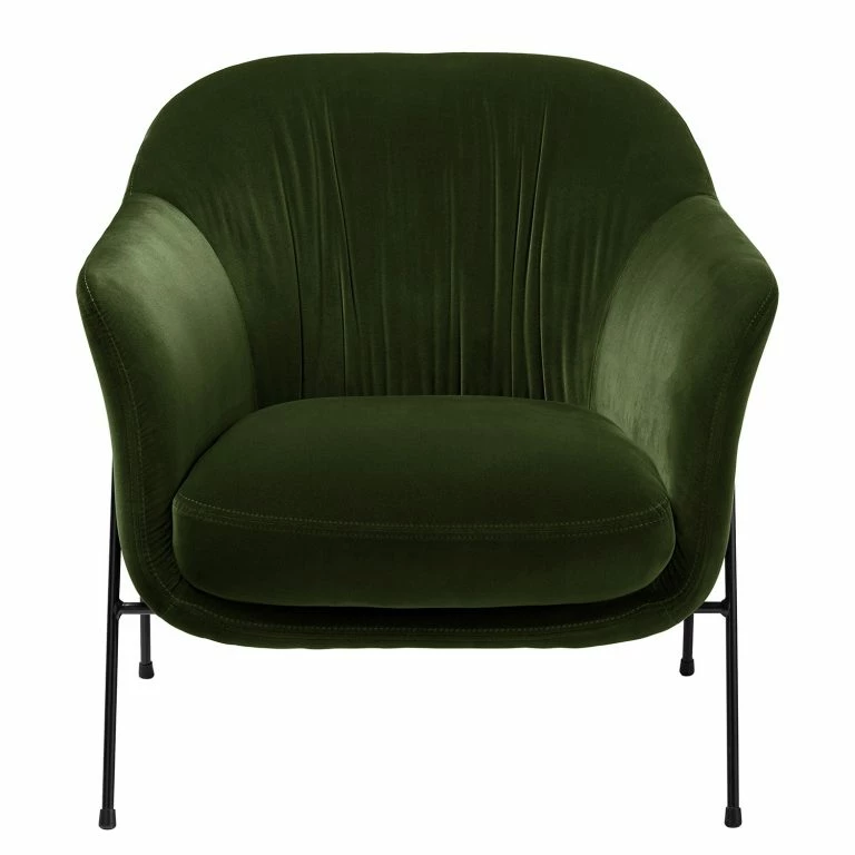 Loftscape Studio Copenhagen Fauteuil Lubz – Velours – Vert Foncé