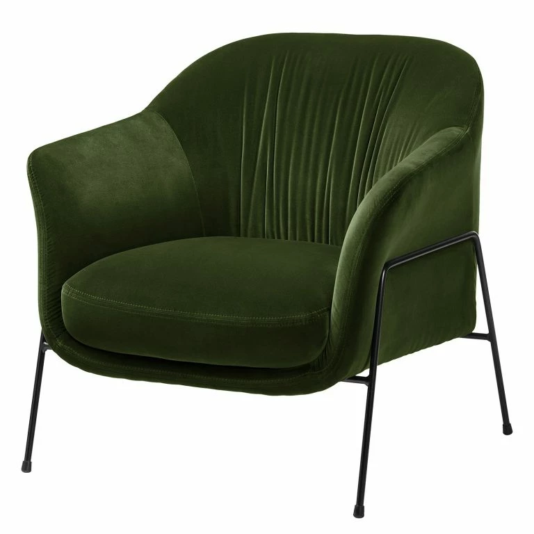 loftscape Studio Copenhagen Fauteuil Lubz – Velours – Vert foncé