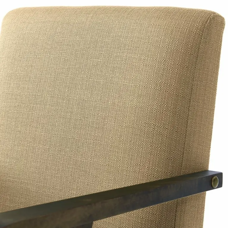 Loftscape Studio Copenhagen Fauteuil Monklet – Tissu – Tissu Ekta: Cappuccino – Hêtre Foncé