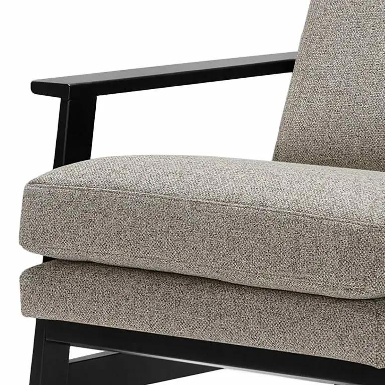 Loftscape Studio Copenhagen Fauteuil Pepper – Tissu Shina: Gris Clair – Noir