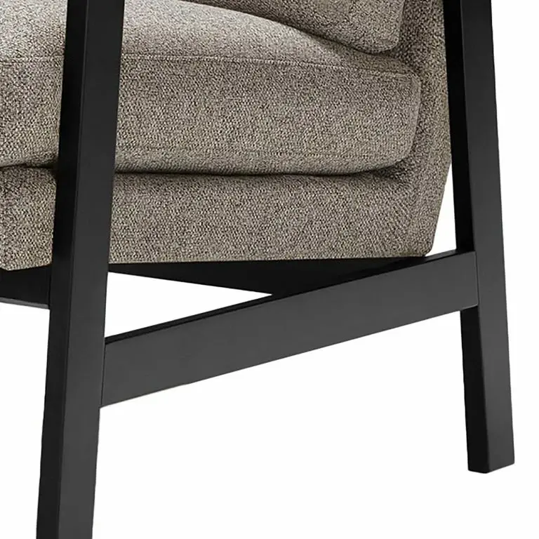 Loftscape Studio Copenhagen Fauteuil Pepper – Tissu Shina: Gris Clair – Noir