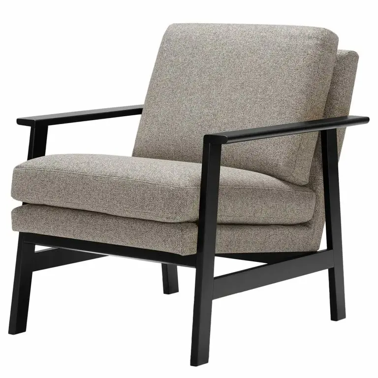 loftscape Studio Copenhagen Fauteuil Pepper – Tissu Shina: Gris clair – Noir