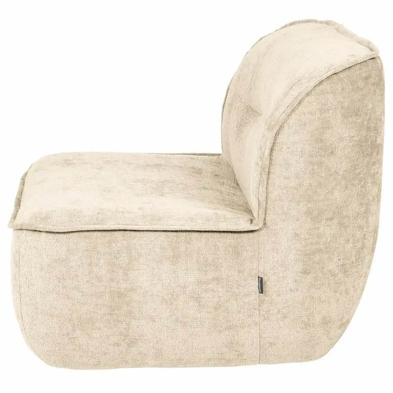 Loftscape Studio Copenhagen Fauteuil Pivotant Sasina – Microfibre Alana: Créme