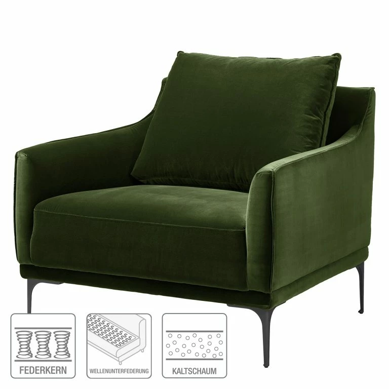 Loftscape Studio Copenhagen Fauteuil Pouch – Velours – Vert Foncé