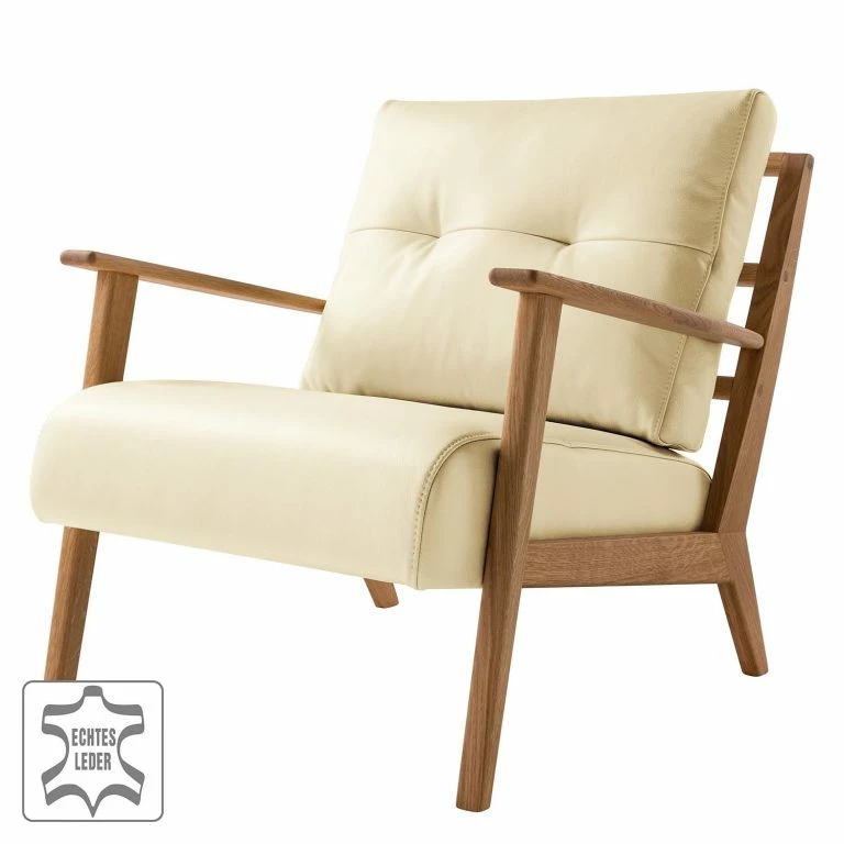Loftscape Studio Copenhagen Fauteuil TIMON – Cuir Véritable Neka : Crème